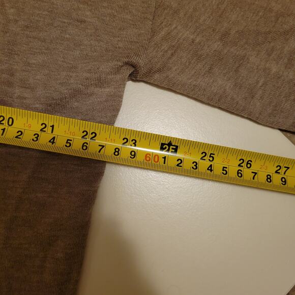 Faconnable Cozy Minimalist Heathered V-Neck Button-Front Cardigan Brown Mens M - Picture 7 of 8